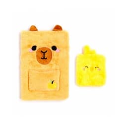 Capybara Plush Notebook with Pouch & Mini Notebook - Image 2