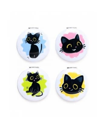Lucky the Black Cat Compact Mirror