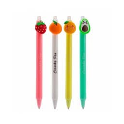 Cute Fruit Erasable Pen with PVC Topper - Image 1