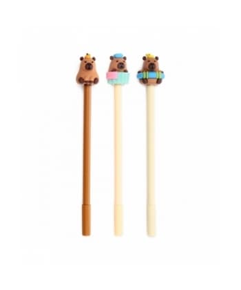 Capybara Erasable Pen with Topper