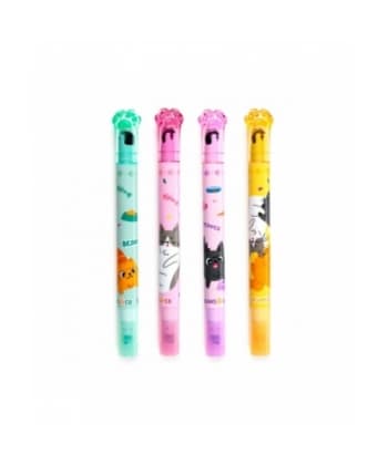 Beans & Co Cat 2-in-1 Highlighter & Stamp Wheel Pen