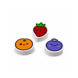 Foodiemals Fruit 3 Piece Shaped Eraser Set - Image 1