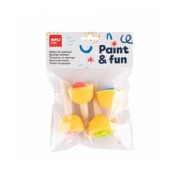 Sponge Stamps with Wooden Handles - Image 1