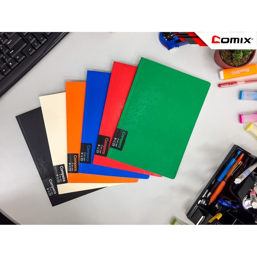 Notebook Comix Compera A5 Ruled 50Sh Pp Soft Red C7001T
