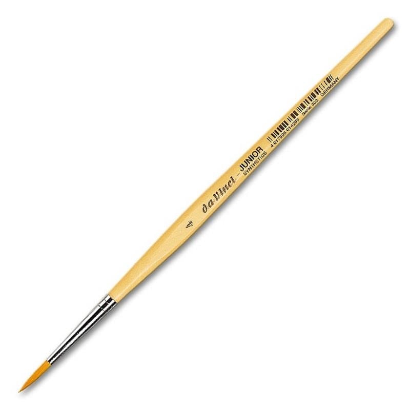 Davinci Junior Brush Round Golden Synthetic Fibres 303 . Size 4