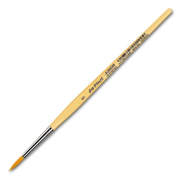 Davinci Junior Brush Round Golden Synthetic Fibres 303 . Size 5