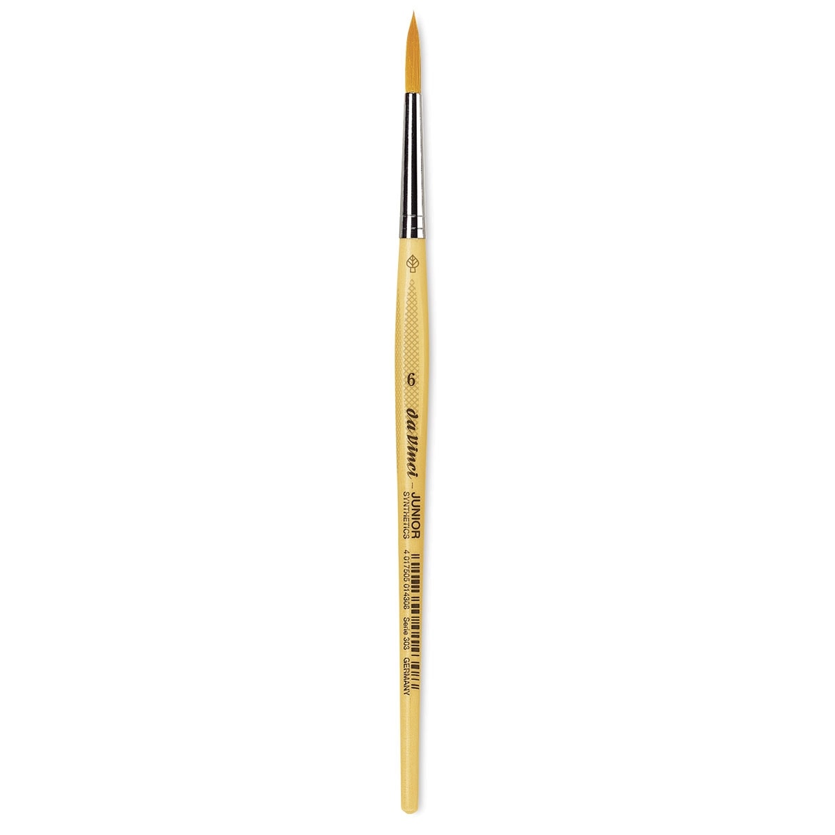 Davinci Junior Brush Round Golden Synthetic Fibres 303 . Size 6