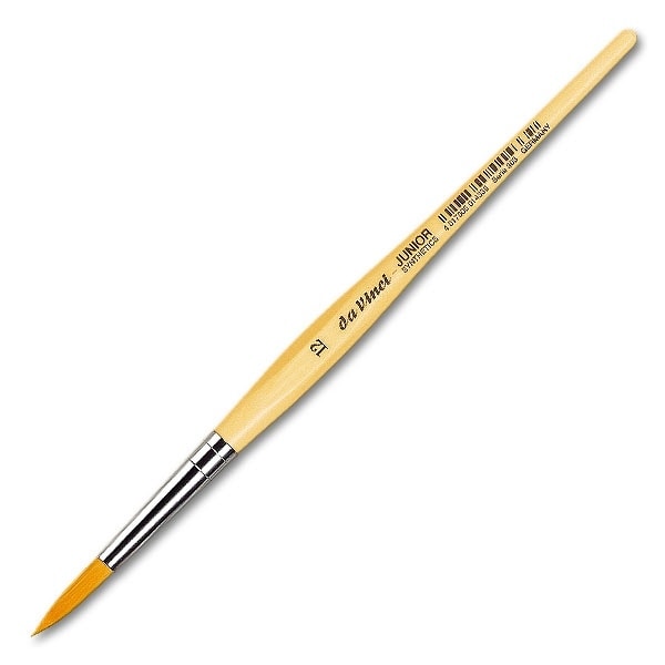 Da Vinci Junior Brush Round Golden Synthetic Fibres 303 . Size 12
