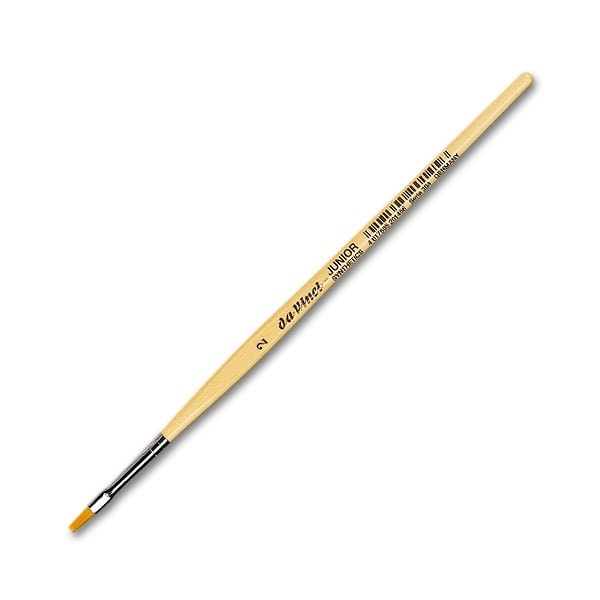 Davinci Junior Brush Flat Golden Synthetic Fibres 304 . Size 2