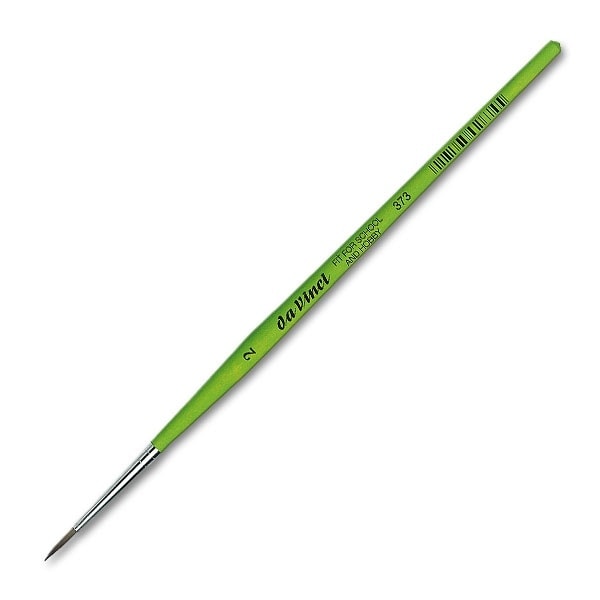 Davinci Brush Round Fit Green Matt Handle School&Hobby 373 . Size 2