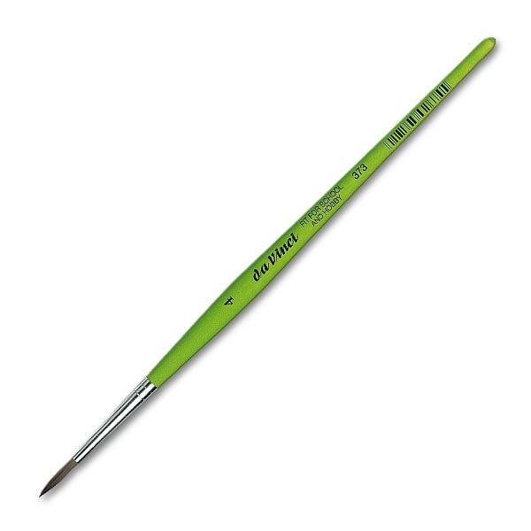 Davinci Brush Round Fit Green Matt Handle School&Hobby 373 . Size 4