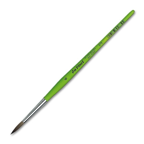 Da Vinci Brush Round Fit Green Matt Handle School&Hobby 373 . Size 6