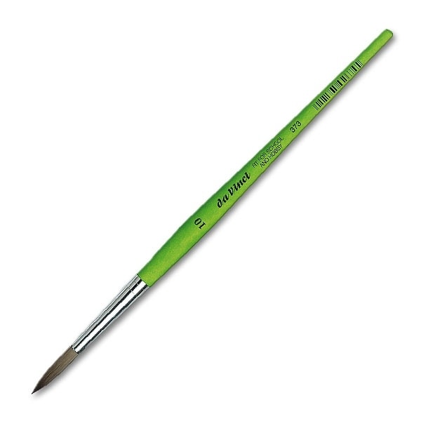 Davinci Brush Round Fit Green Matt Handle School&Hobby 373 . Size 10