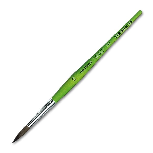 Davinci Brush Round Fit Green Matt Handle School&Hobby 373 . Size 12