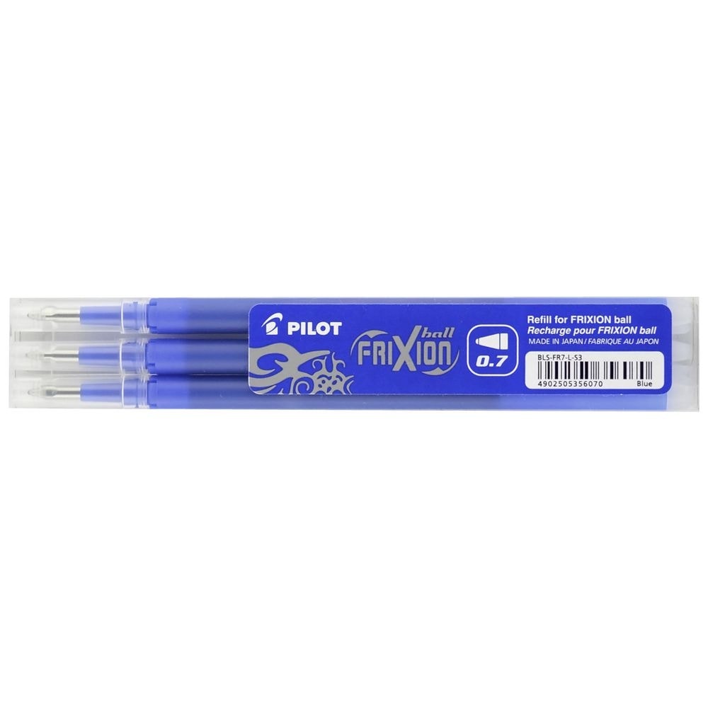 Refill Pen Erasable Pilot Frixion  0.7  Set Of 3Pcs