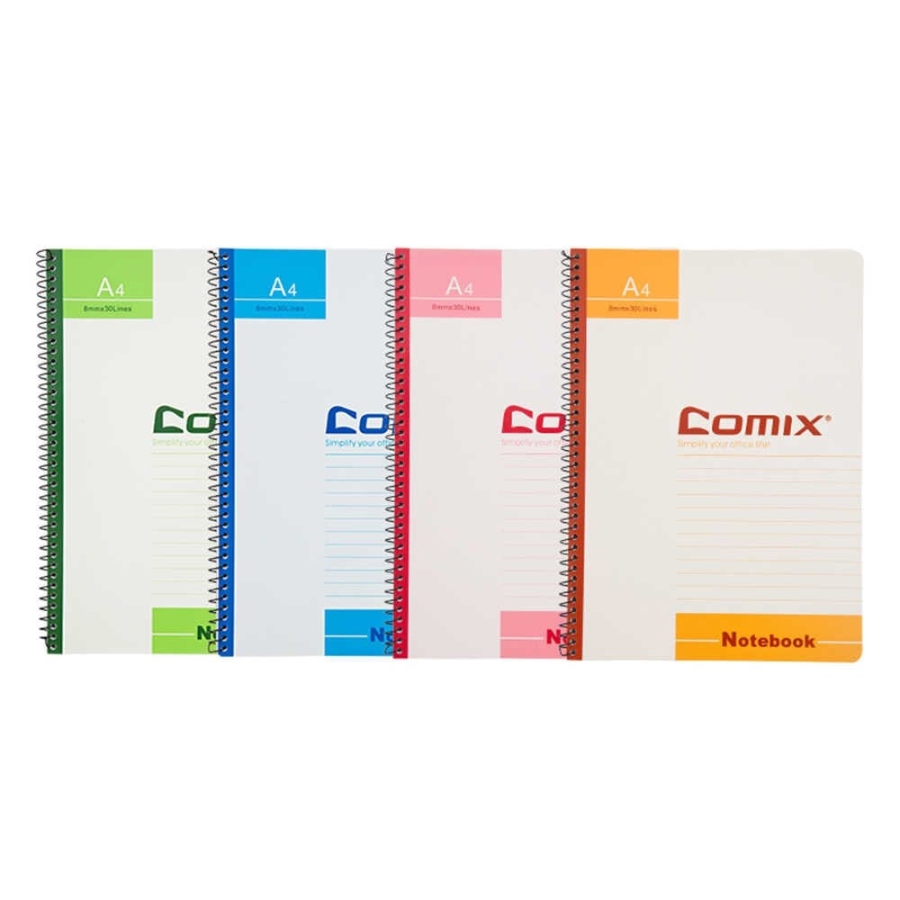 Notebook Comix A5 Ruled 50Sh Spiral Assorted C4514