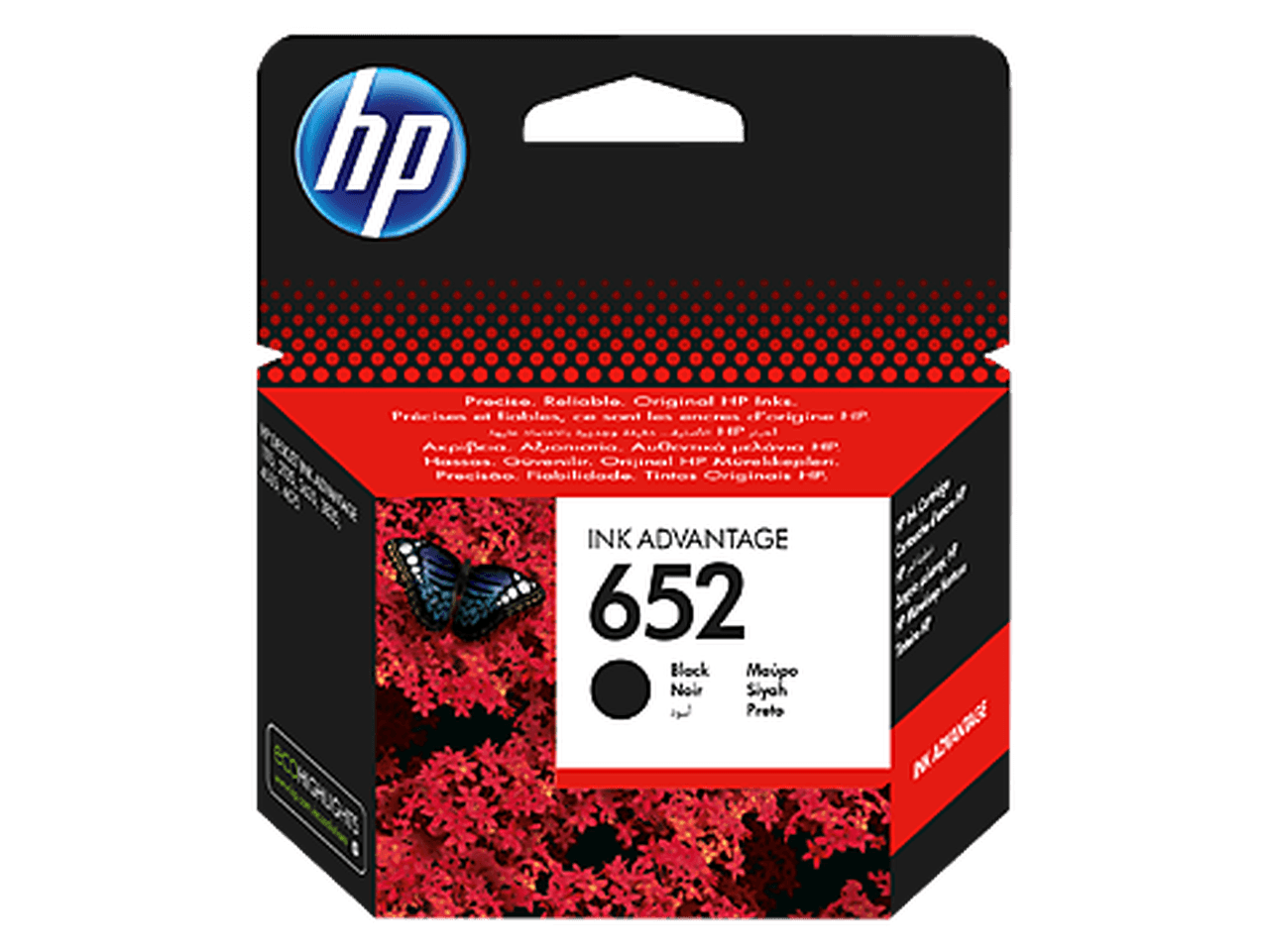Hp Cartridge 652 F6V25Ae Black