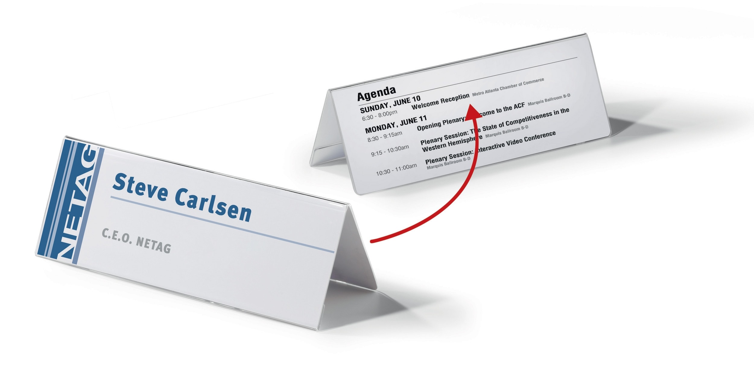 Sign Holder Durable Desktop  52/104X100Mm Acrylic 8032-19