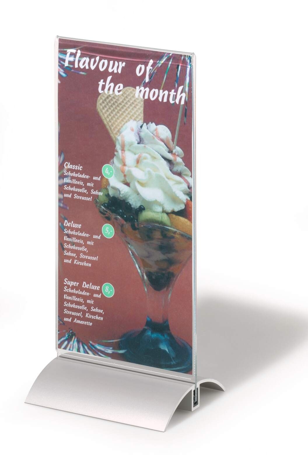 Sign Holder Durable Desktop 1/3 A4 Presenter 8587-19