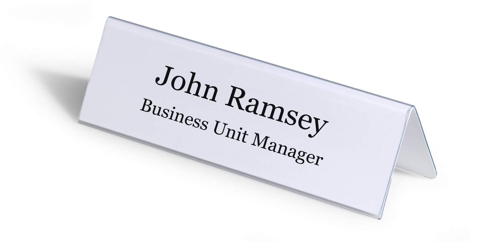 Sign Holder Durable Desktop  61/122X210Mm Transparent 8052-19