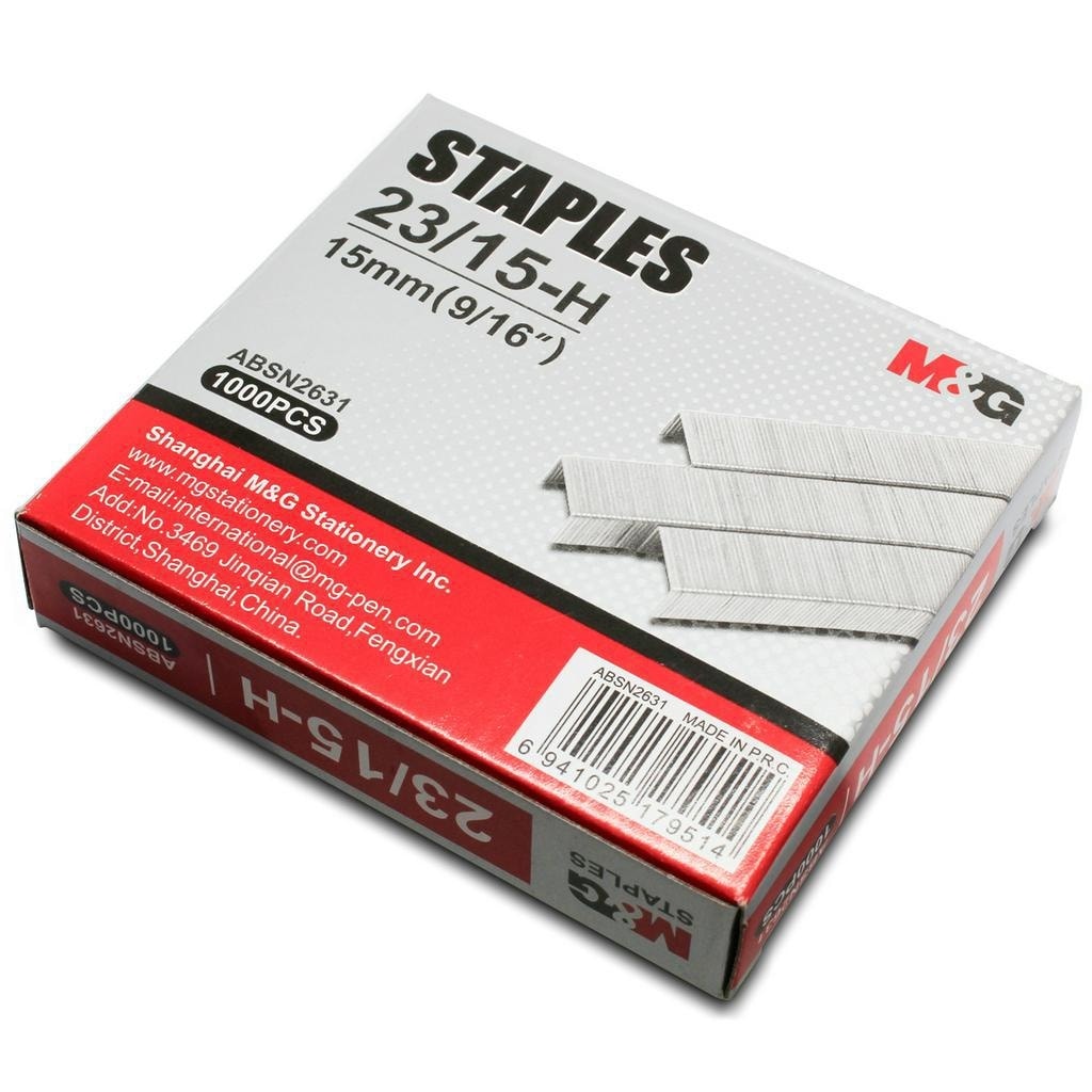 Staples M&G 23/15 1000/Pack Absn2631