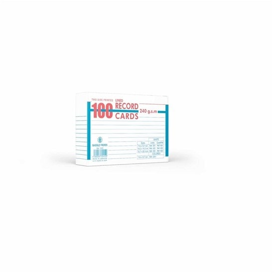 Record Card Bassile Freres Medium 100 Cards White