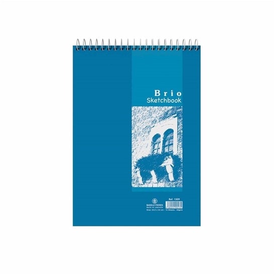 Sketch Book Bassile Freres Brio 1509 Foolscap 16 Sheets 90 gm Spiraled