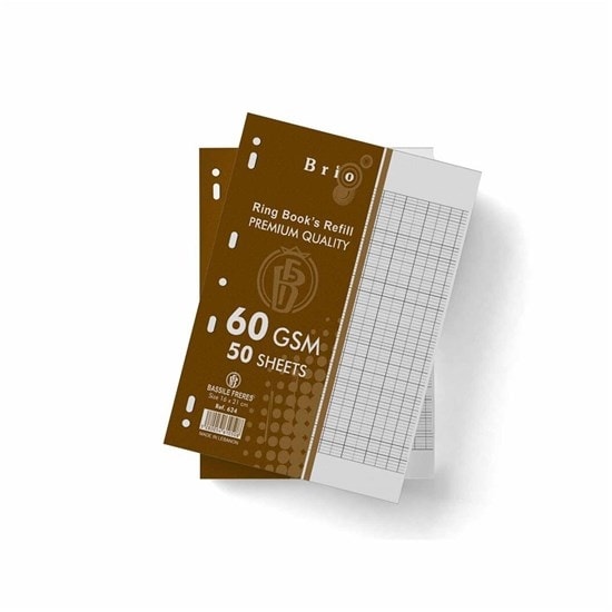 Filler Paper Bassile Freres Brio 624 A5 Seyes 60gm 50 Sheets