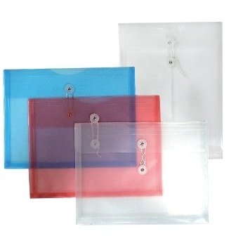 File Envelope Bindermax A4 Poly Horizontal W/String Wh-56