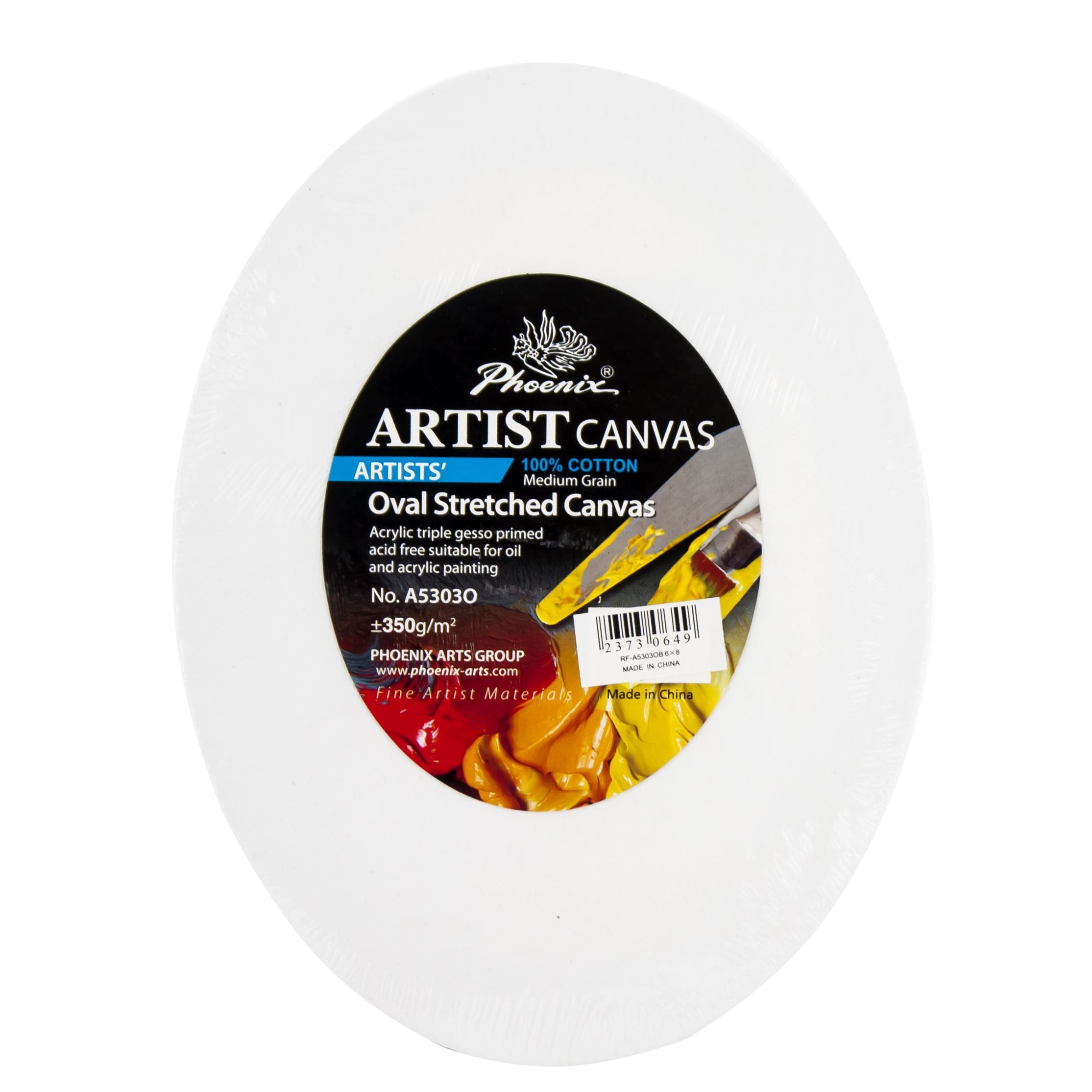 Canvas Stretched Phoenix Oval 350Gr