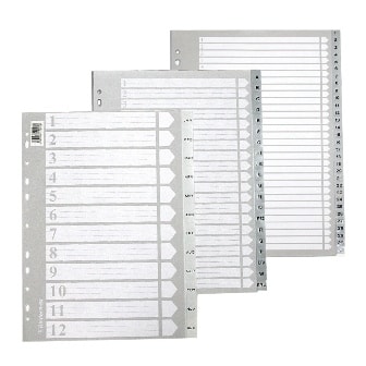 Divider Bindermax A4 Plastic Jan-Dec  T-112B