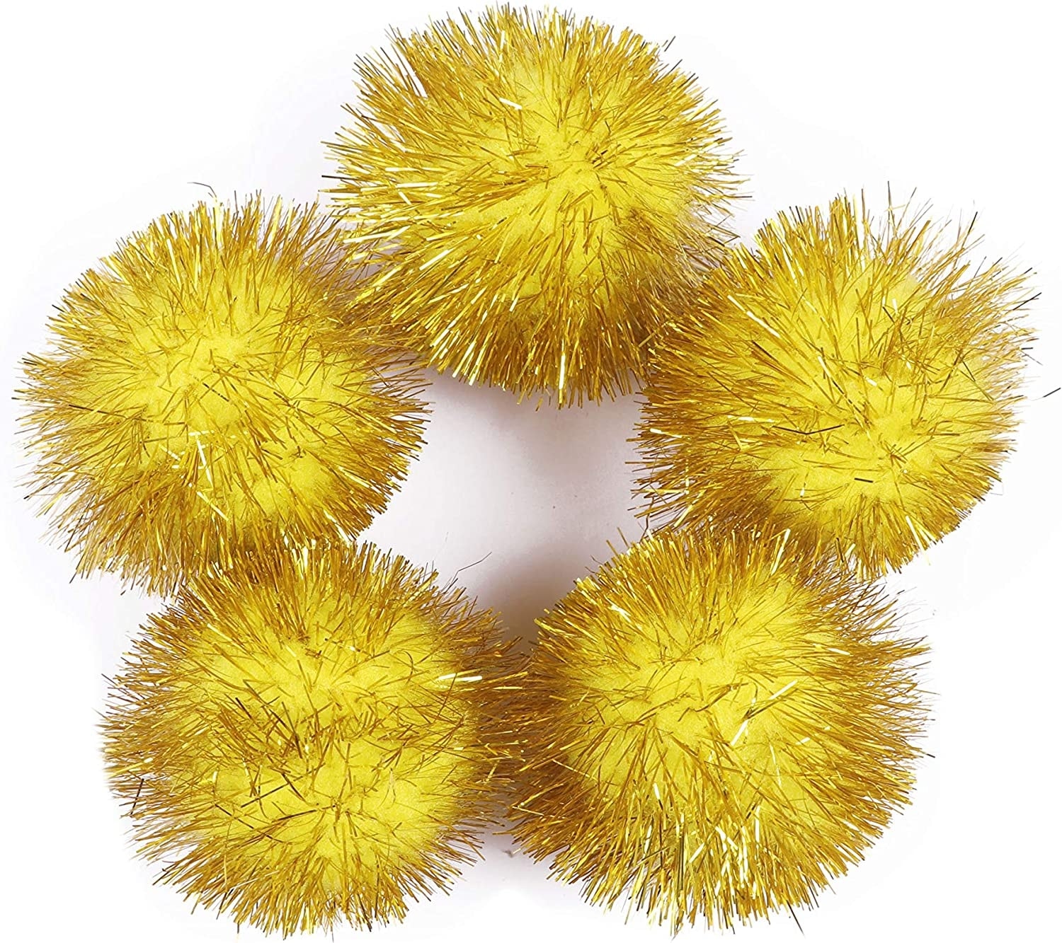 Pompon Hands On Crafts Glitter 30Mm 16/Pack