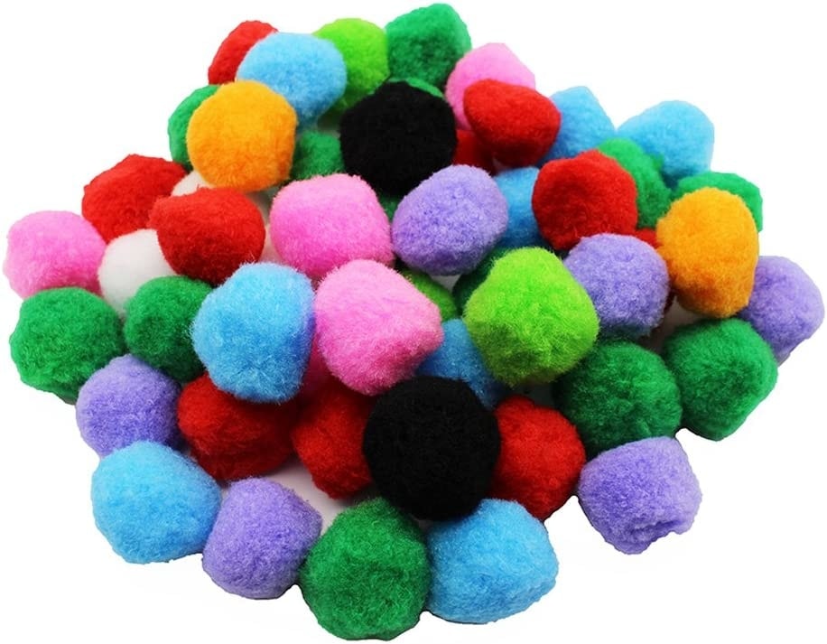Pompon Hands On Crafts 40Mm 12/Pack Assorted Ha23001