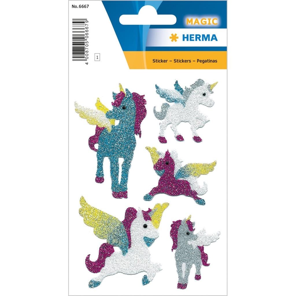 Sticker Magic Unicorn Diamond Glittery