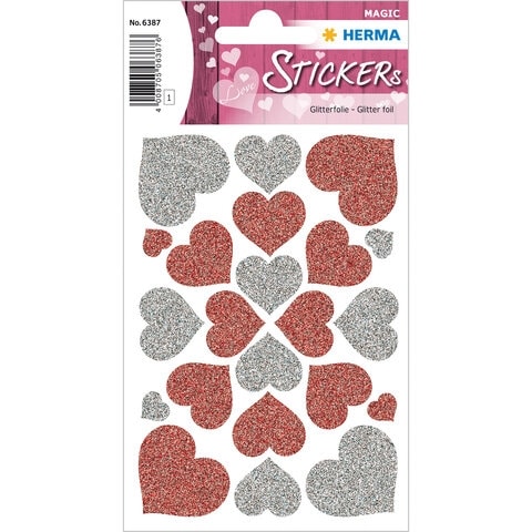 Sticker Magic Hearts Glitter