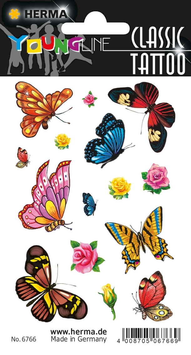 Tattoo  Art Butterflies Colour