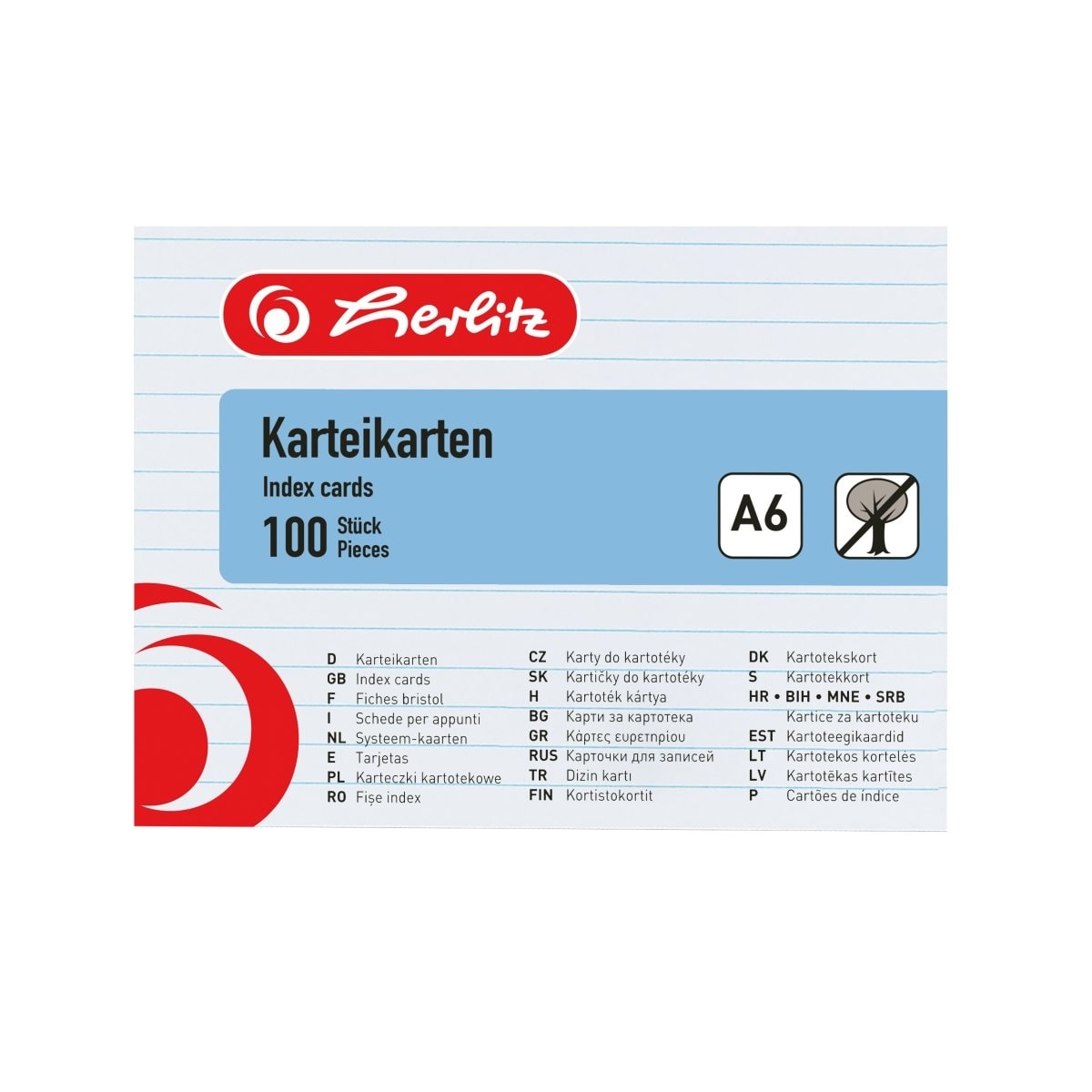 Index Card A6 100/Pack Ruled White