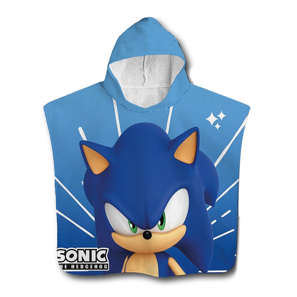 Beach Towel Sonic The Hedgehog Speed Microfiber Poncho