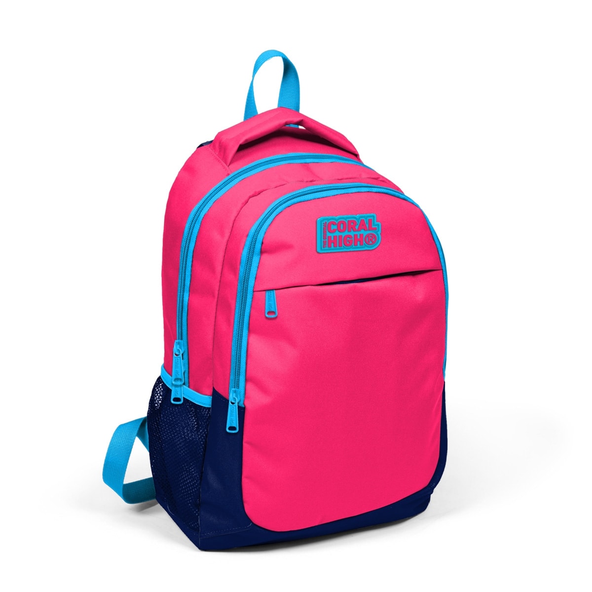 Backpack Kids Large With Usd And Aux Socket Fushia/Blue