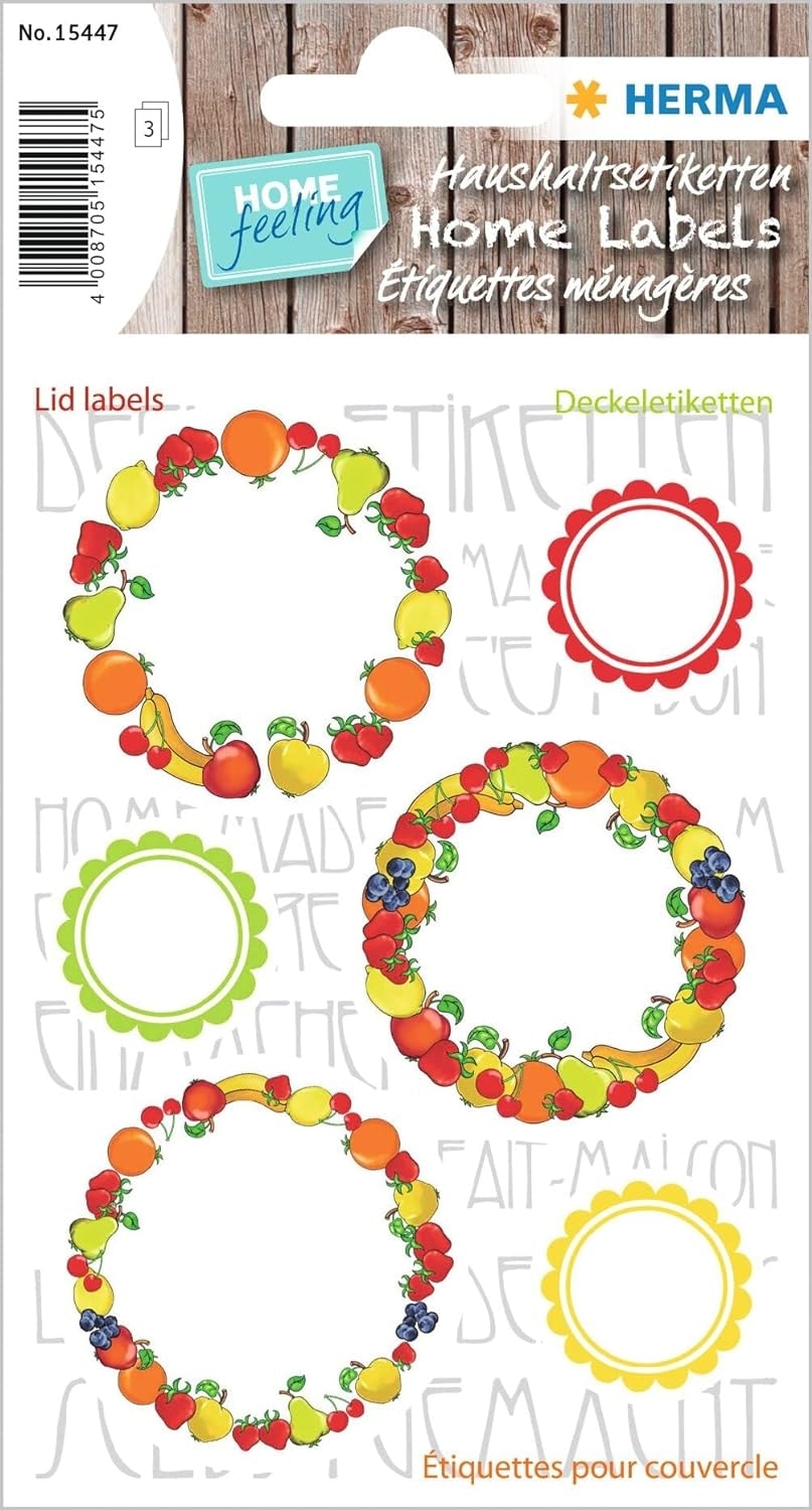 Name Tags Herma Kitchen Labels For Lid New Look Fruit 15447