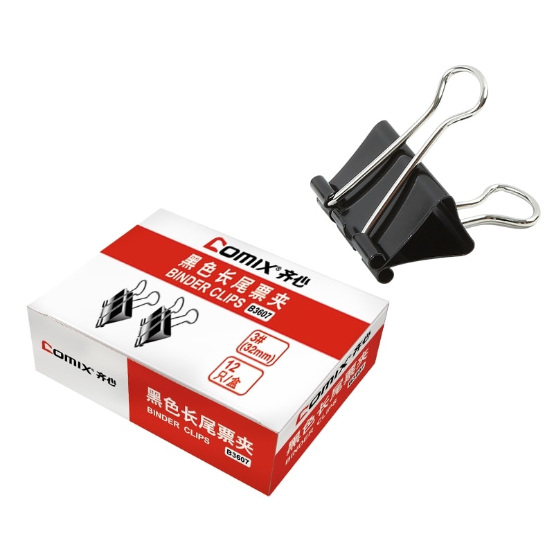 Binder Clip Comix 32Mm 12/Pack Black B3607