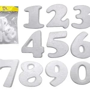 Styropor Numbers 10cm 10 Pcs/Pack H-155 18BS116