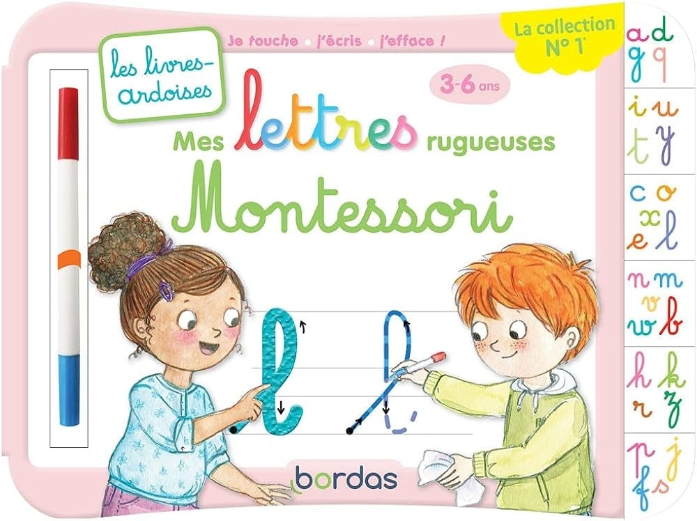 Les Livres-Ardoises Mes Lettres Rugueuses Montessori