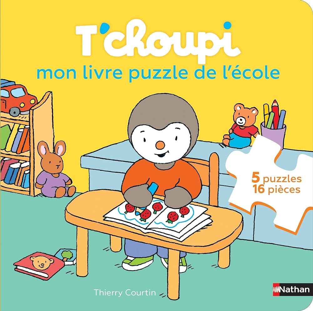 T Choupi Mon Livre Puzzle De L Ecole (5 Puzzles De 16 Pieces)