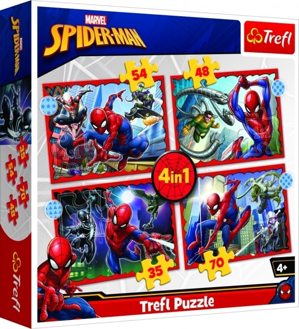 Trefl Puzzle 4 In 1 Spiderman 34384
