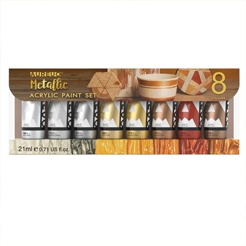 Acrylic Paint Phoenix 21Ml 8/Pack Metallic