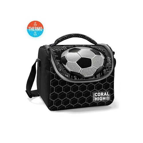 Lunch Bag  Football Black Coral High Thermo