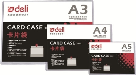 Folder Deli Pvc A3 Card Case Rigid 5808