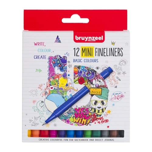Fineliner Bruynzeel Mini set | 12 colours