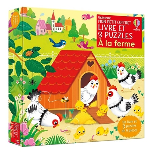 A La Ferme - Mon Petit Coffret Livre Et 3 Puzzles